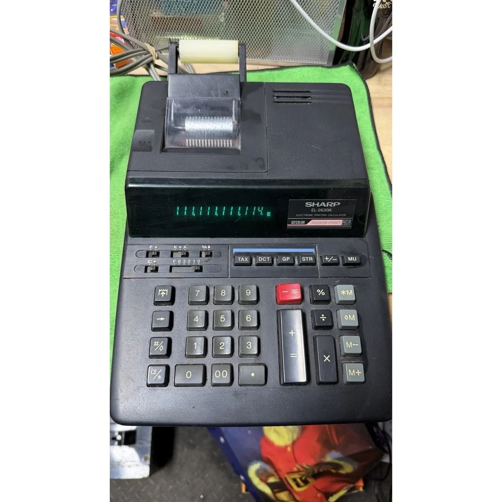 Sharp EL-2630A‎ Printing Calculator 12 Digit 2-Color Ribbon Tested Working - Picture 3 of 12